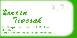 martin timcsak business card